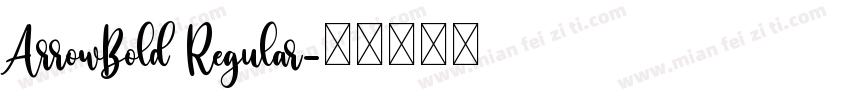 ArrowBold Regular字体转换